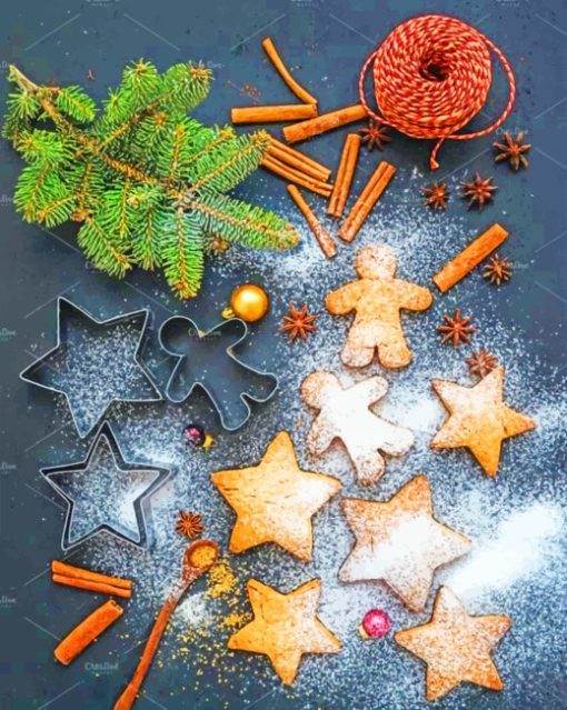 Aesthetic Christmas Cookies paint by numbers