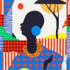 Artistic Colorful African Woman Paint by numbers