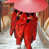Asians Under Umbrellas paint by numbers