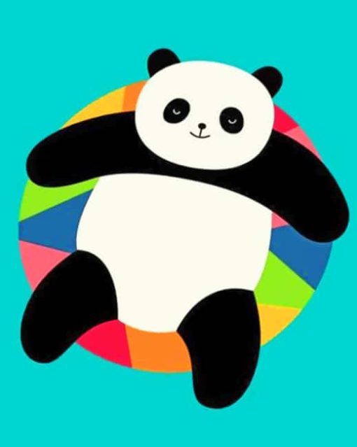 Chilling Panda paint by numbers