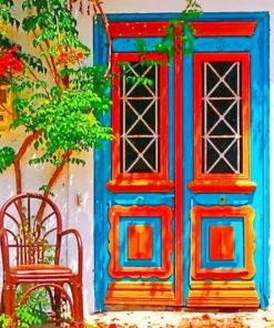 Colorful Door Paint by numbers