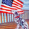 Dog And Flag paint by numbers