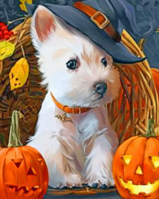 Halloween Dogv paint by numbers
