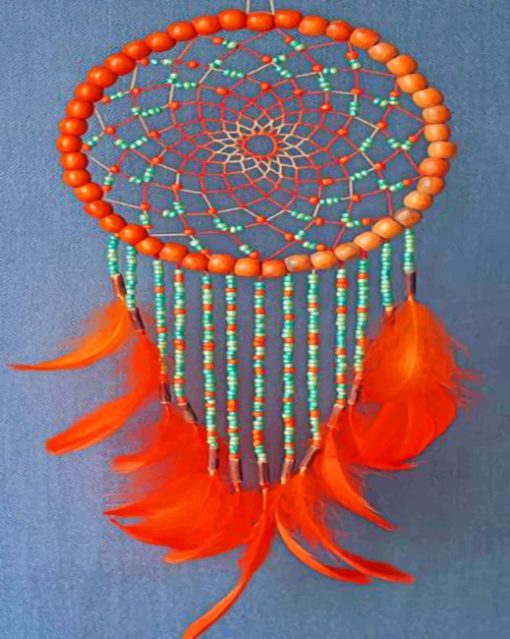 Orange Dream Catcher paint by numbers