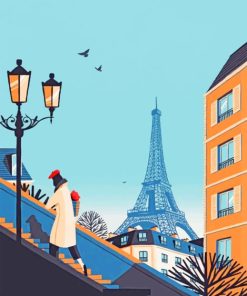 Paris Illustration paint by numbers