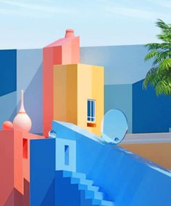 Pastel Architecture paint by numbers