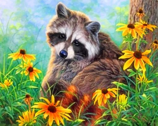 Raccoon Paint by numbers