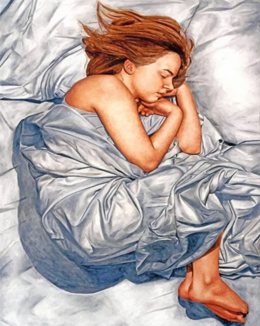 Sleepy Woman paint by numbers