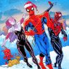 Spider Man In Winter paint by number