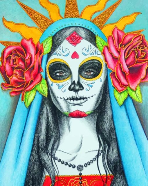 Sugar Skull Woman Paint by numbers