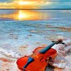 Violin On The Beach Paint by numbers