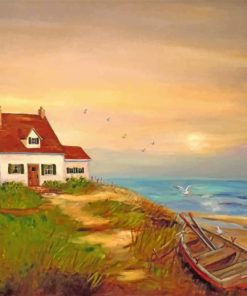 Cottage By the sea paint by number