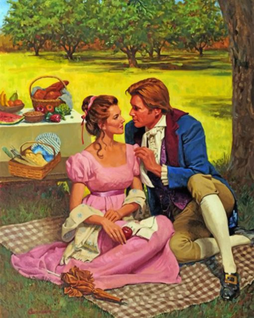 Couple In Picnic paint by numbers
