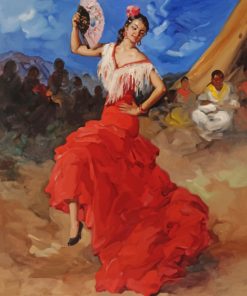 Flamenco Dancer paint by number