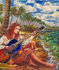 Guitarist Girl paint by numbers