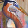 heron bird art paint by numbers