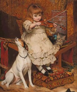 Little Violinist Girl paint by numbers