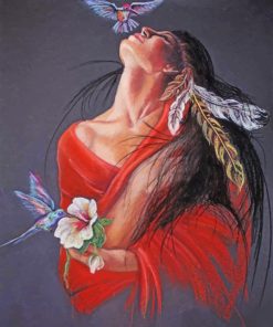 Native Woman Art paint by numbers