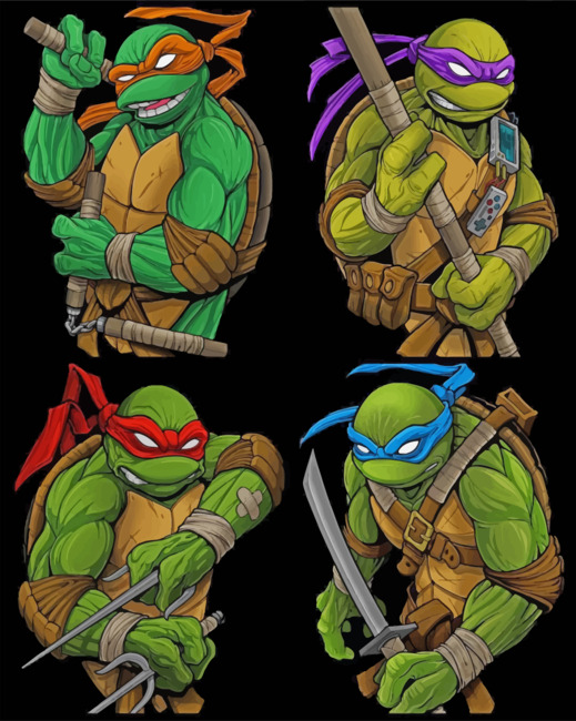 Ninja Turtles paint by number