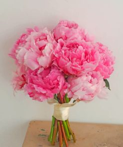 Pink Peonies Bouquet paint by number