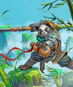 Brave Panda paint by numbers
