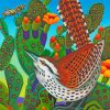 Cactus Wren Desert Bird Illustration Paint by numbers