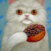 Cat Eating Donut paint by number