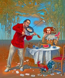 Dali's Romantic Breakfast Piant by numbers