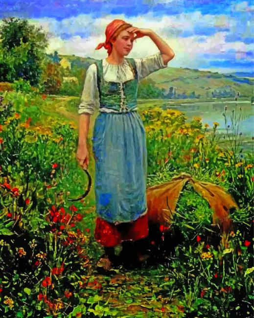 Harvest girl paint by number