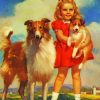Little Girl With Pets paint by numbers