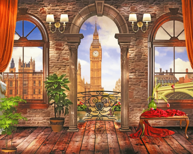 London Big Ben View paint by numbers