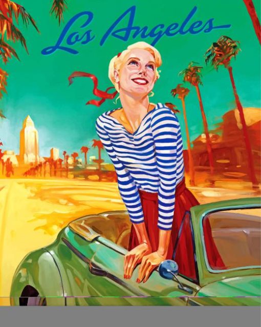 Los Angeles Travel Poster paint by numbers