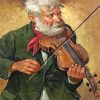 Old Violinist Man paint by numbers