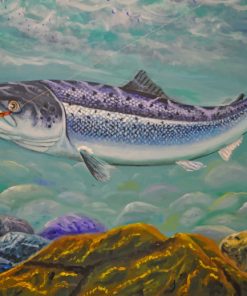 Salmon Fish Art paint by numbers