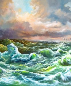 Sea Waves paint by numbers