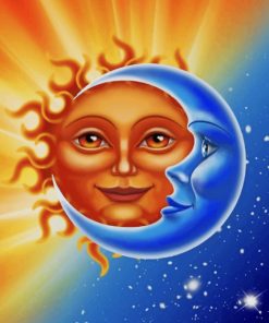 Sun And Moon Art paint by numbers