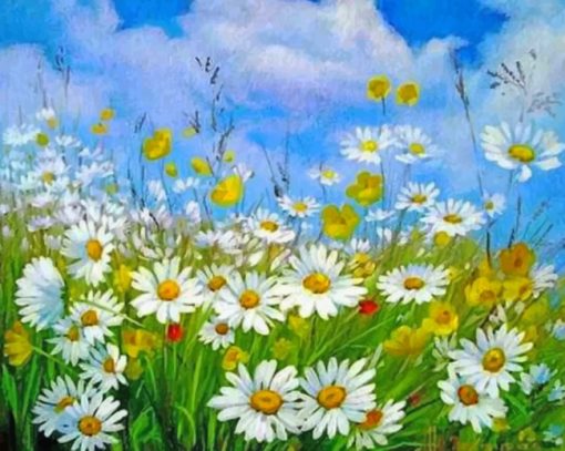 Aesthetic Daisy Field Paint by numbers