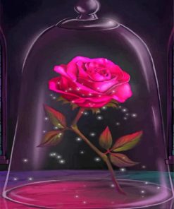 Aesthetic Pink Rose paint by numbers