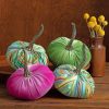 Fabric Halloween Pumpkins Paint by numbers