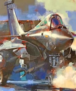 Fighter Jet Illustration Paint by numbers