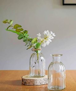 glass bottle with flower paint by numbers