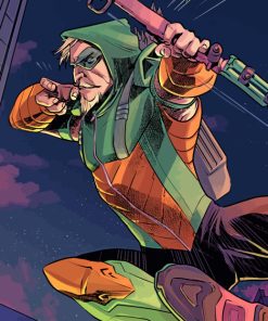 green arrow paint by number