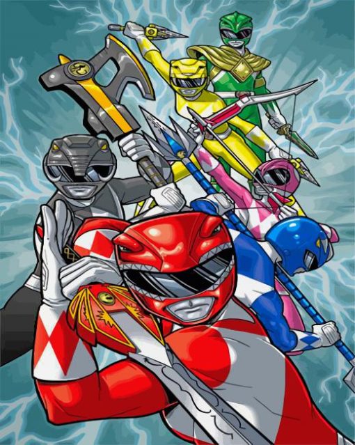 Power Rangers Illustration Paint by numbers
