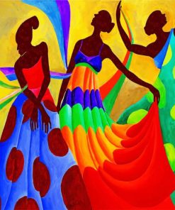 African Dancers Art Paint by numbers