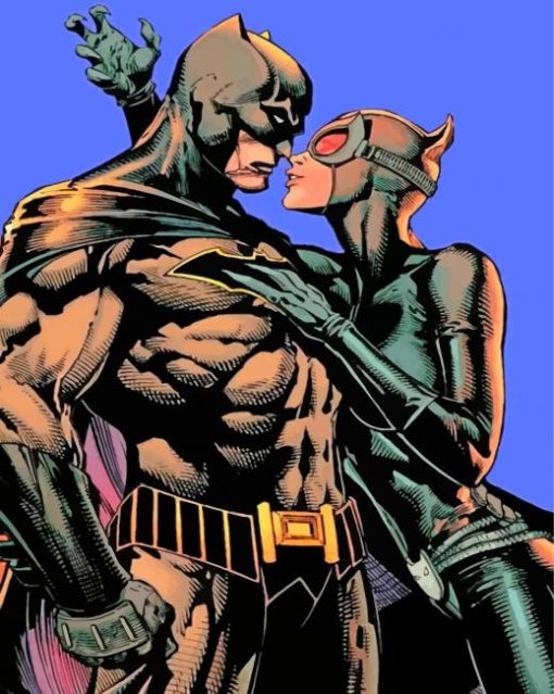 Batman And Catwoman Heroes Paint by numbers