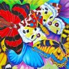 Colorful Butterflies Art Paint by numbers