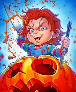 Creepy Chucky Paint by numbers