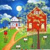 Folk Farm Art Paint by numbers