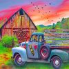 Old Truck And Barn Paint by numbers