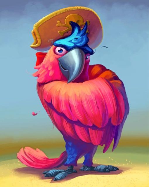 Pirate Macaw Paint by numbers